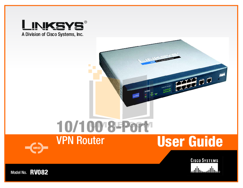 CISCO RV082 MANUAL PDF